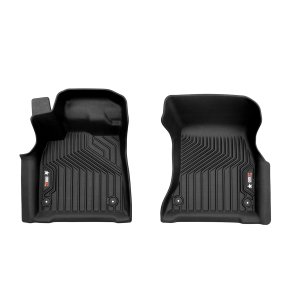 Audi Q5 Floor Mats - First Row - Omac - 3D Texan TPE Premium - Black - 2018-2025 Audi Q5 Floor Mats - First Row - Omac - 3D Texan TPE Premium - Black - 2018-2025